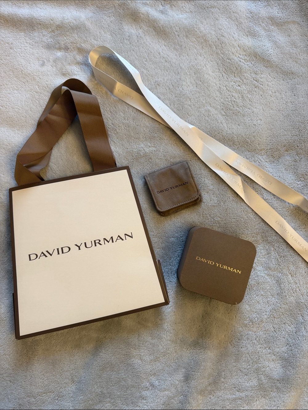David Yurman Bag, box, ribbon, and small dust bag (can fit ring or bracelet)